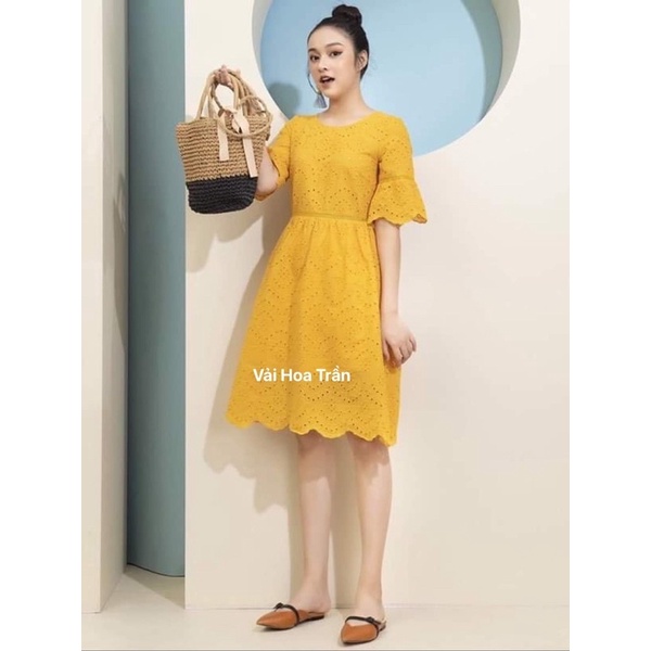 VẢI THÔ THÊU XANH CỔ VỊT ĐẬM