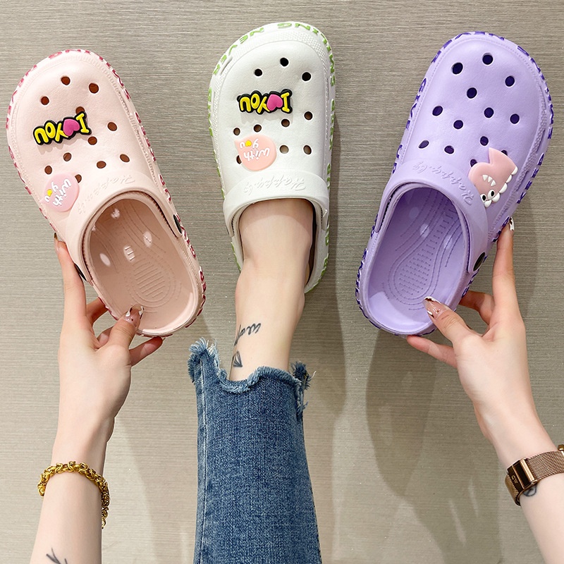 Dép Sandal Đục Lỗ Đế Dày Chống Trượt Dễ Thương Thời Trang Mùa Hè Cho Cặp Đôi