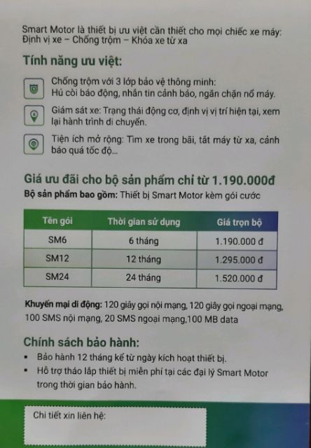 Định vị chống trộm smartmotor Viettel