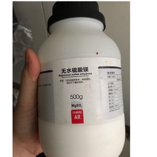 Hoá chất MgSO4 magie sunphat magnessium sulfat khan lọ 500g