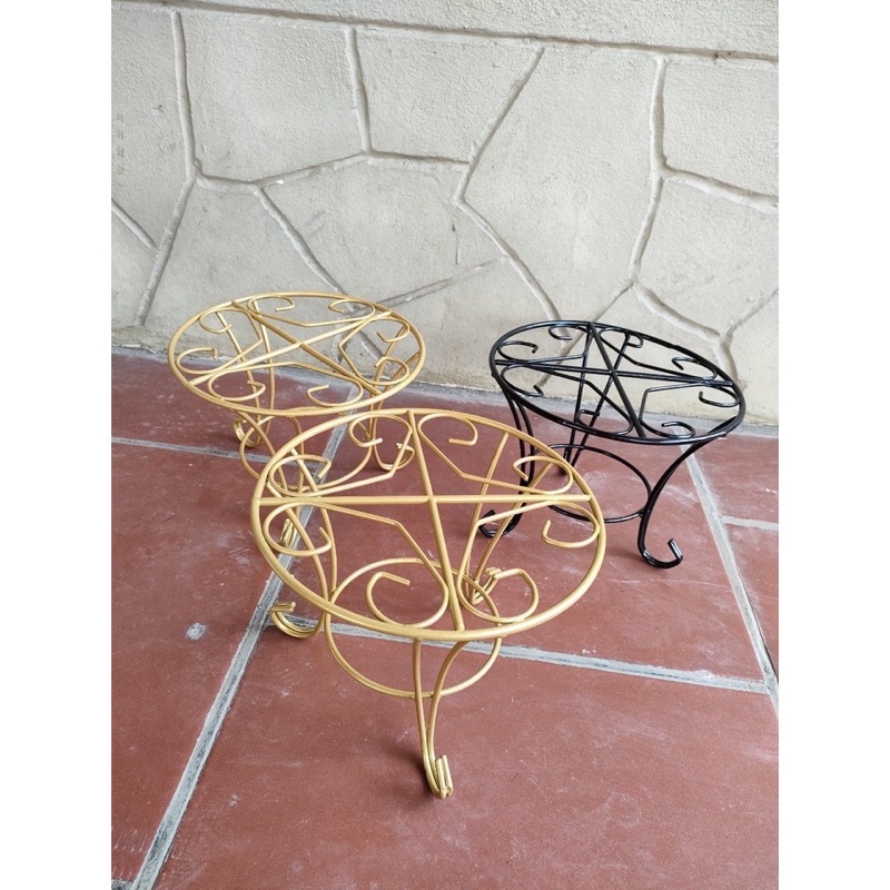 Đôn sắt dấu hỏi kê chậu 22x17 cm, đế để chậu cây cảnh
