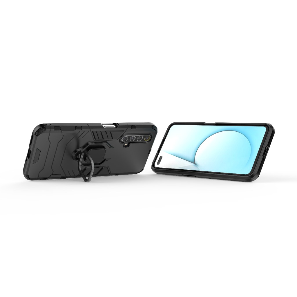 Ốp lưng Oppo Realme X50 5G / Realme Q3 Pro Carnival Iron Man Iring chống sốc cao cấp giá đỡ mặt lưng