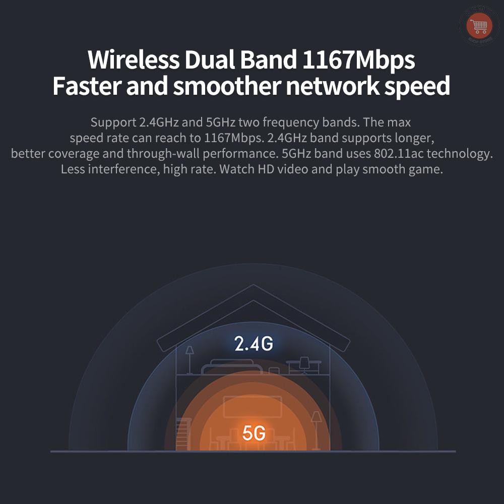 Thiết Bị Khuếch Đại Sóng Wifi Không Dây Xiaomi 4a 2.4ghz 5ghz 1167mbps 4g 12mbps