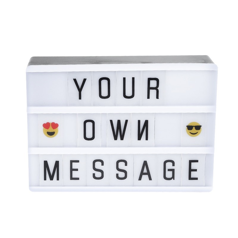 Hộp đèn led trang trí nội thất và 85 thẻ hình chữ cái & chữ số lắp ráp sáng tạo | BigBuy360 - bigbuy360.vn