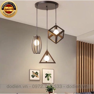 Bộ đèn chùm hình học độc đáo T040 Đèn thả bàn ăn giá rẻ