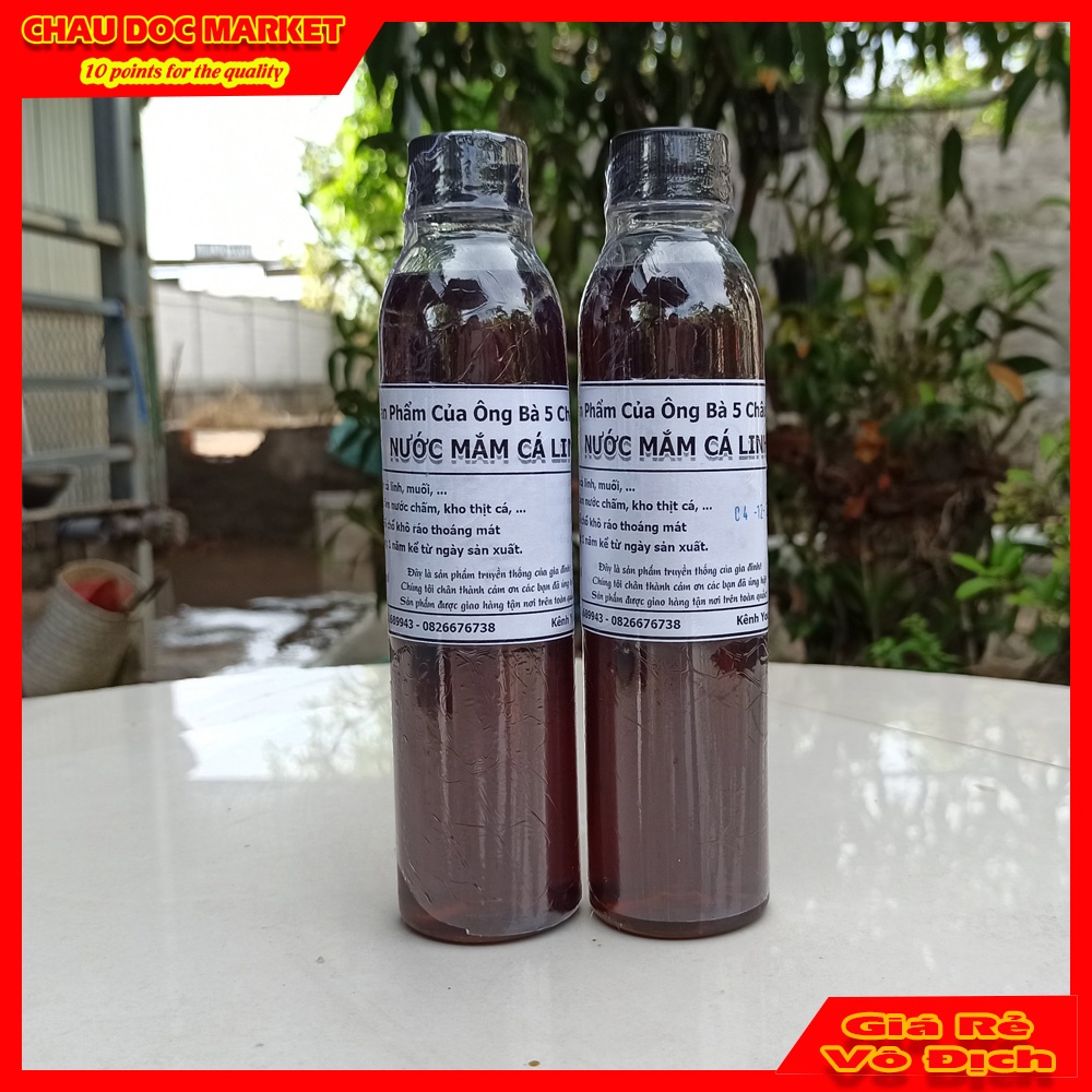Nước Mắm Cá Linh Nguyên Chất Chai 330 ml Nhà làm .