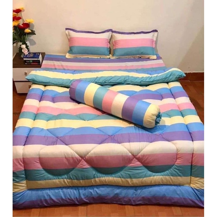 Bộ 5 món chăn phao trần bông dày dặn giá sỉ cực kì uy tín,cam kết