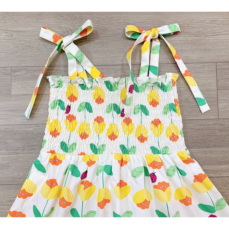 Váy maxi hoa smock-HÀNG SALE KO ĐỔI TRẢ