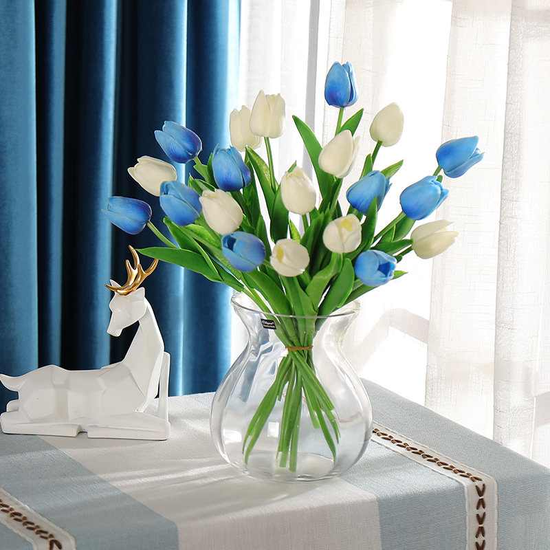 Set 10 hoa tulip giả trang trí nội thất