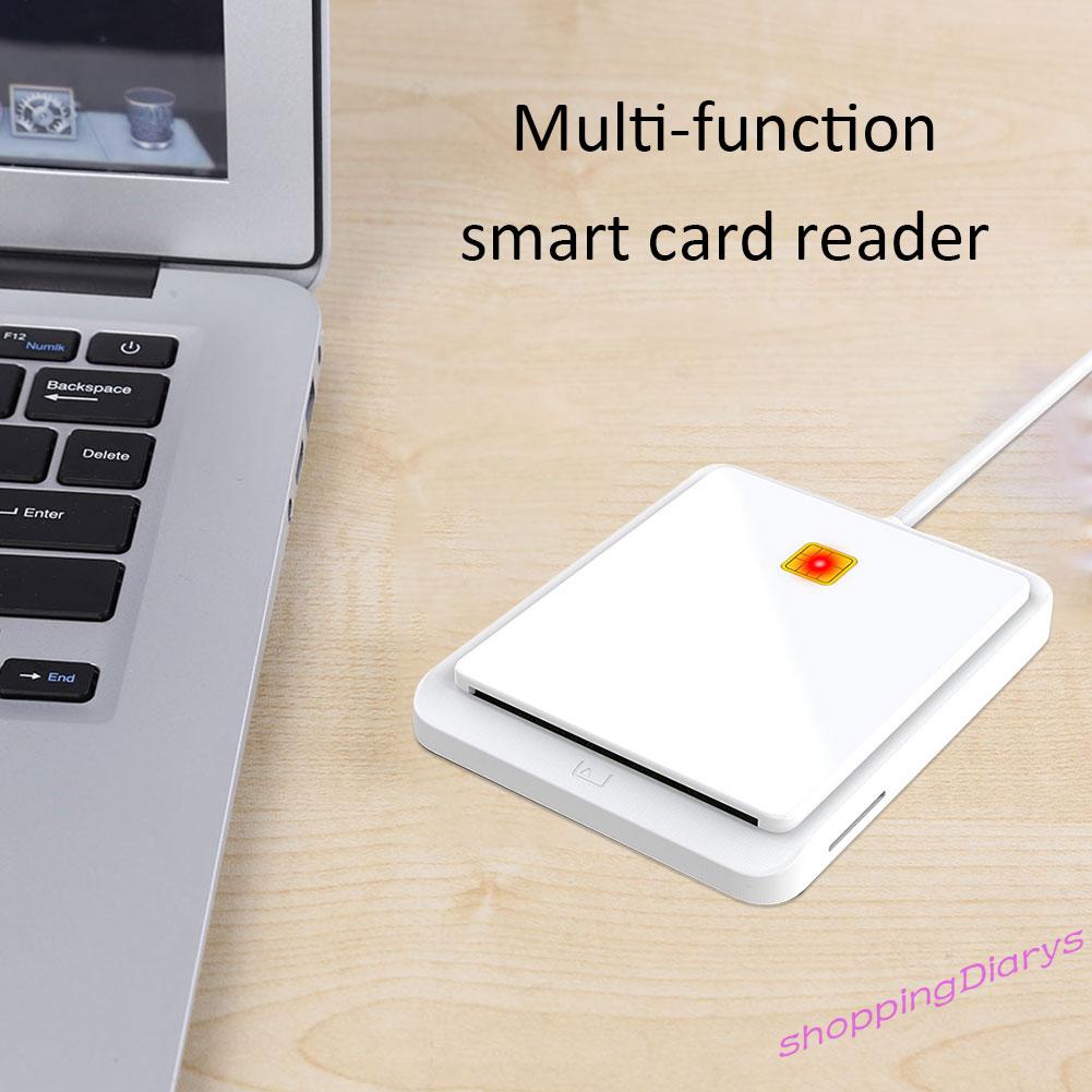 ✤Sh✤ USB 2.0 Smart Card Reader for CAC IC ID Bank SIM Card Windows 7 8 10 Vista