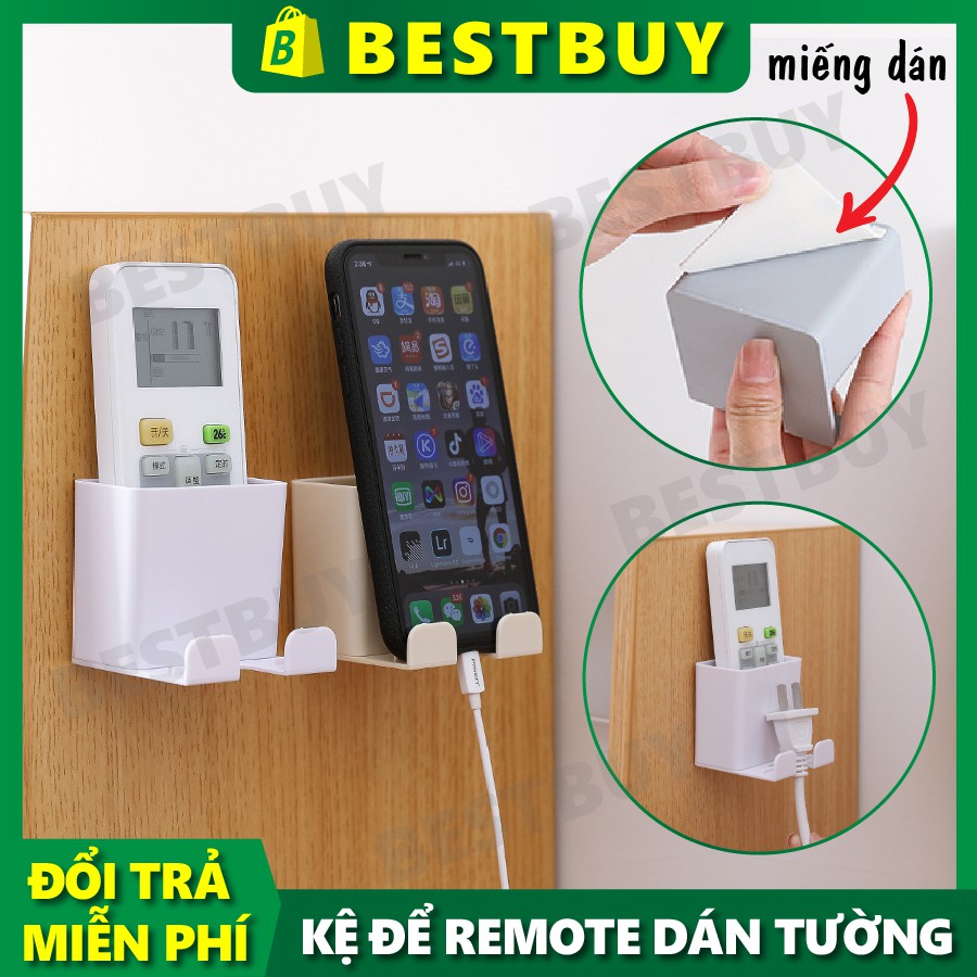 Giá đỡ sạc điện thoại dán tường 🚛FREESHIP🚛 Kệ để remote dán tường Bestbuy