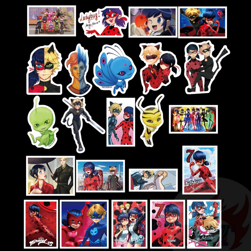 ❉ M-iraculous L-adybug Series 01 Stickers ❉ 50Pcs/Set DIY Fashion Mixed Luggage Laptop Skateboard Doodle Decals Stickers
