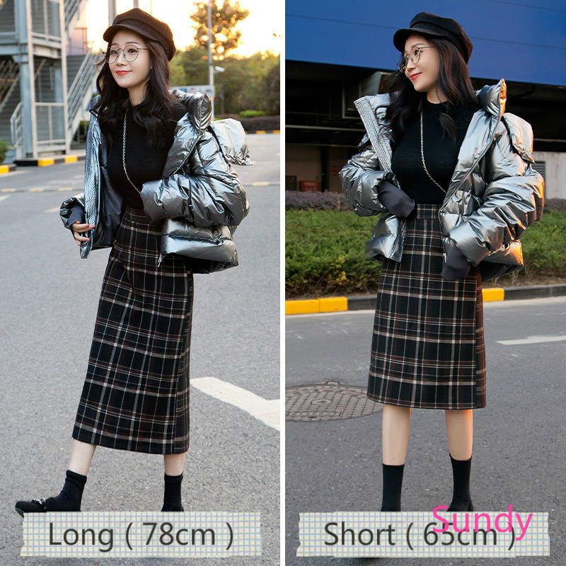 Chân váy dài họa tiết ca rô thời trang cho nữ | BigBuy360 - bigbuy360.vn