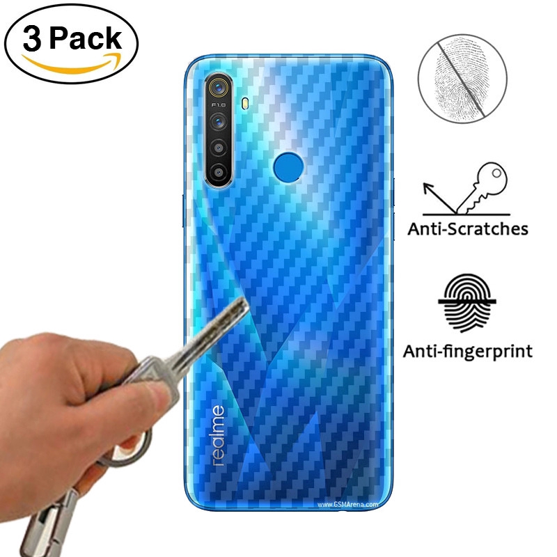 Miếng Dán Sợi Carbon Trong Suốt Bảo Vệ Mặt Sau Điện Thoại Realme 6i /6 Pro Realme 7i Realme 5 Pro Reno 3 Pro Realme 3 C11 C3 C2 C17