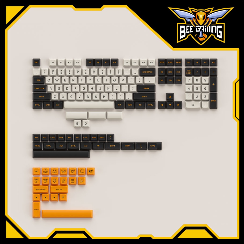 [Mã SKAMSALE03 giảm 10% đơn 200k] Bộ keycap AKKO Carbon Retro - Chất liệu PBT Double Shot - 155 nút (ASA Low-profile)