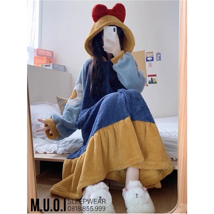 Váy ngủ choàng bông nơ lớn Sx 175 Váy ngủ sexy hothit 2022