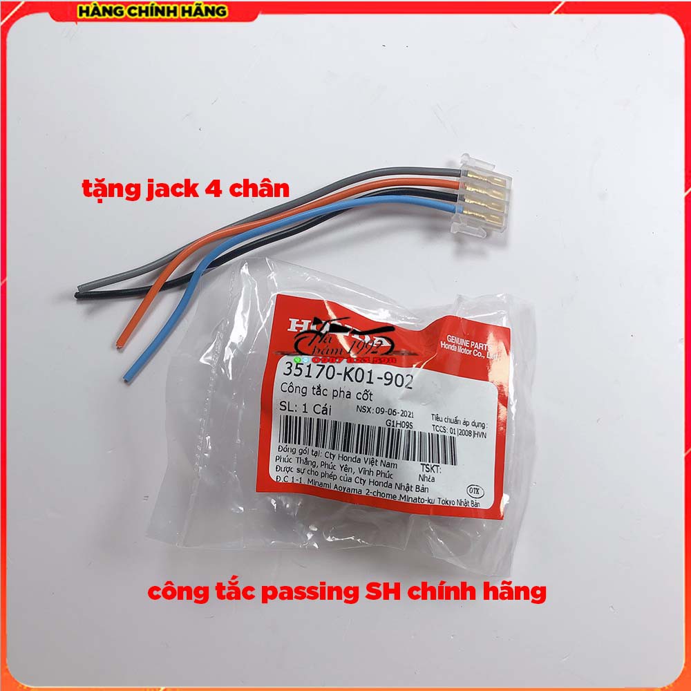 Công Tắc Passing Chính Hãng Honda - Passing SH ( tặng jack 4 chân - Chế Passing Honda đời mới)