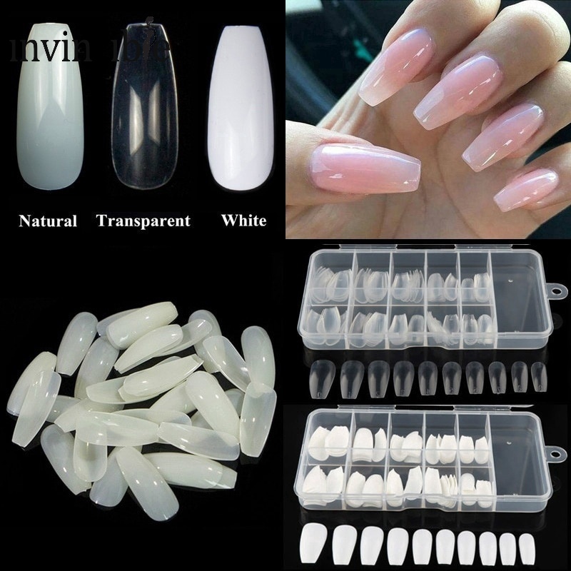 French Transparent Nail Patch/ Durable Long Lasting Crylic False Nail Tips/ Natural Curved Fake Nail Stickers/ Manicure Tool Accessories