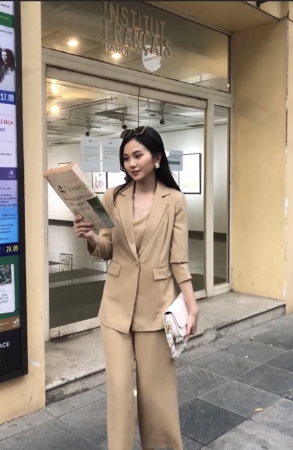 Set vest nữ cao cấp kèm áo lót trong