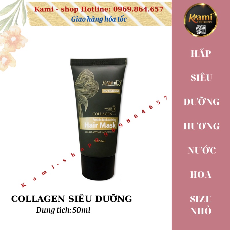 Hấp ủ tảo biển collagen Kami siêu mượt, tuýp nhỏ 50ml mang đi du lịch tiện lợi