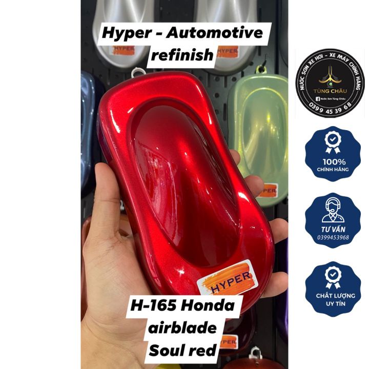 Nước Sơn Xe Máy Màu Đỏ Pha Sẵn Honda Airblade ( H - 165) Bền Đẹp, Hàng Chính Hãng