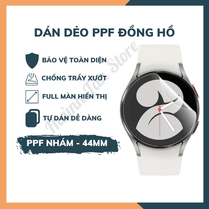 [Mua 1 tặng 1]Dán dẻo Samsung Watch 4  PPF  full hiển thị ,chống trầy xướt tốt, cảm ưng mượt, siêu mỏng boa cạnh cong