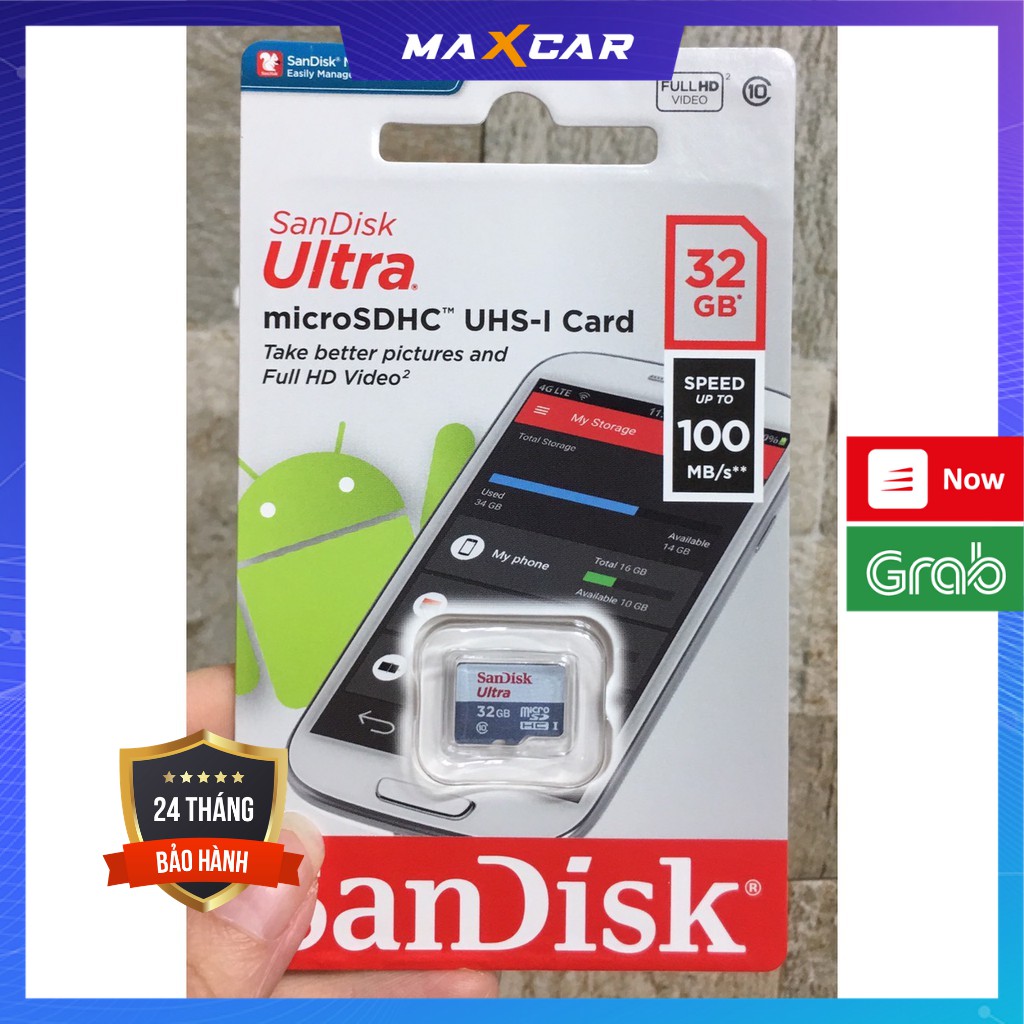 Thẻ nhớ MicroSDHC 32GB SanDisk Ultra Class 10 667x 100MB/s | BigBuy360 - bigbuy360.vn