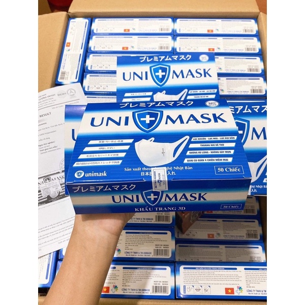 <Bịch 10 cái> Khẩu trang 3D Uni Mask Chính Hãng
