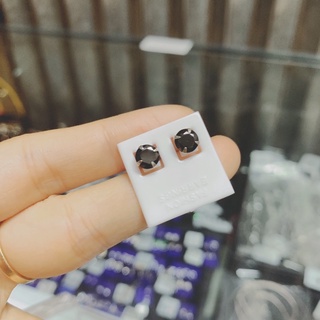 1 chiếc nụ tai bạc đá đen cỡ 2mm,3mm,4mm,5mm,6mm