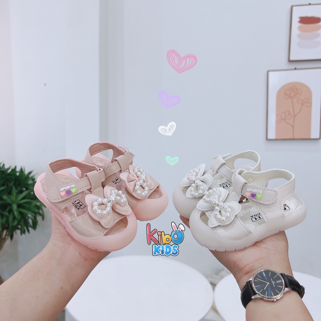 Giày bé gái - Sandal Nơ cho bé rất xinh cho bé gái từ 0-3 tuổi SA427