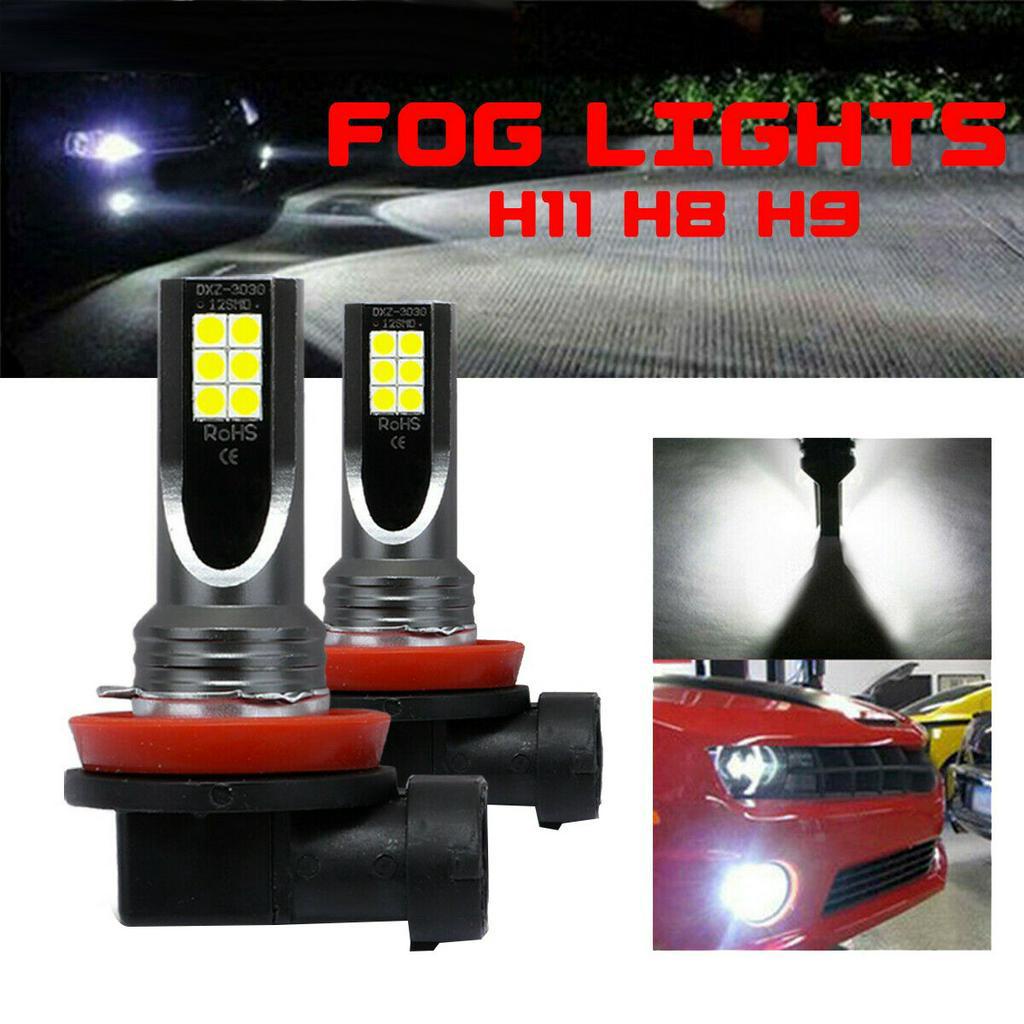 2 Bóng Đèn Pha Led H11 H8 H9 Cob 60w 6000k Cho Xe Hơi