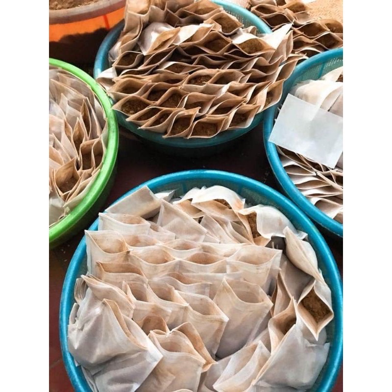 Bột Lá Tắm Dao Đỏ Sau Sinh SAPA - Gói 12 túi tắm được 12 lần - Bột Tắm Trắng Thiên Nhiên