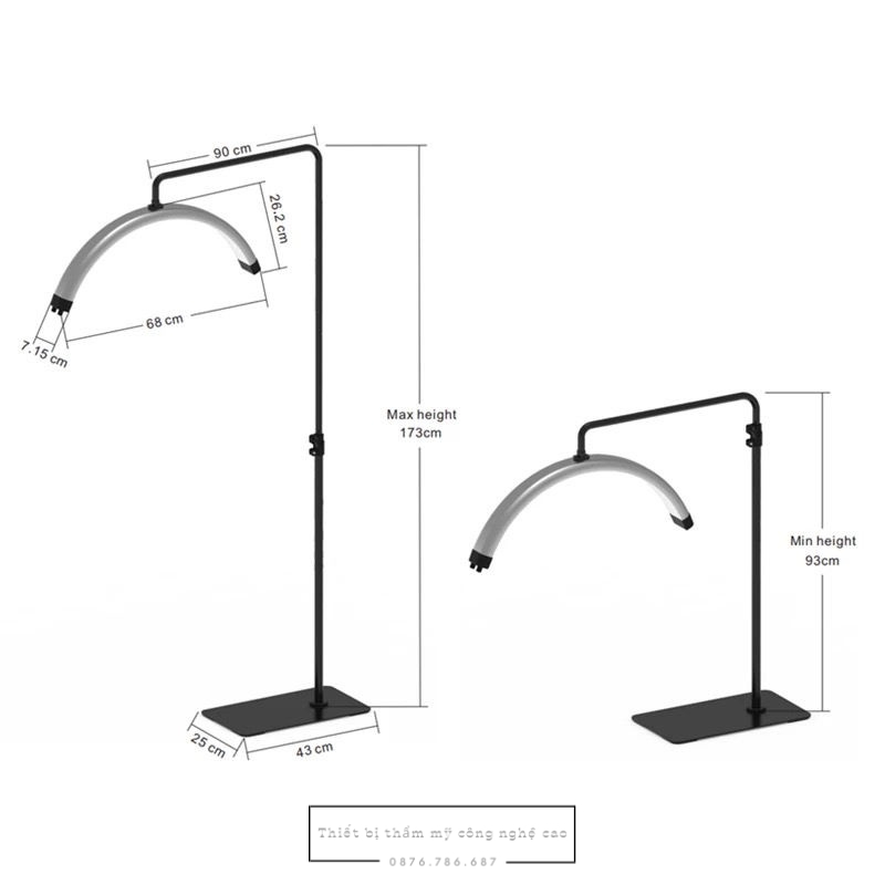 Đèn led vòng cung 3 màu điều chỉnh ánh sánv