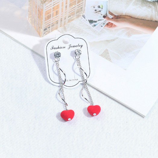 Bông Tai Khuyên Tai Nữ Trái Tim Thời Trang Phong Cách Hàn Quốc - Hazo