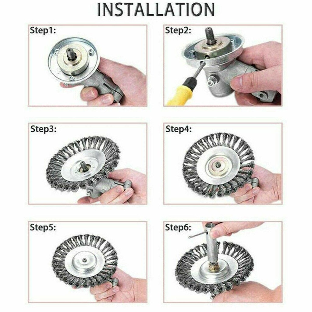 BTLIMER Set 8 Cọ Vệ Sinh Thay Thế Bằng Kim Loại Siêu Bền Tiện Dụng