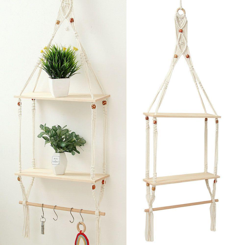 SUENIN Giá Đỡ Chậu Hoa Treo Tường Trang Trí Bằng Dây Cotton