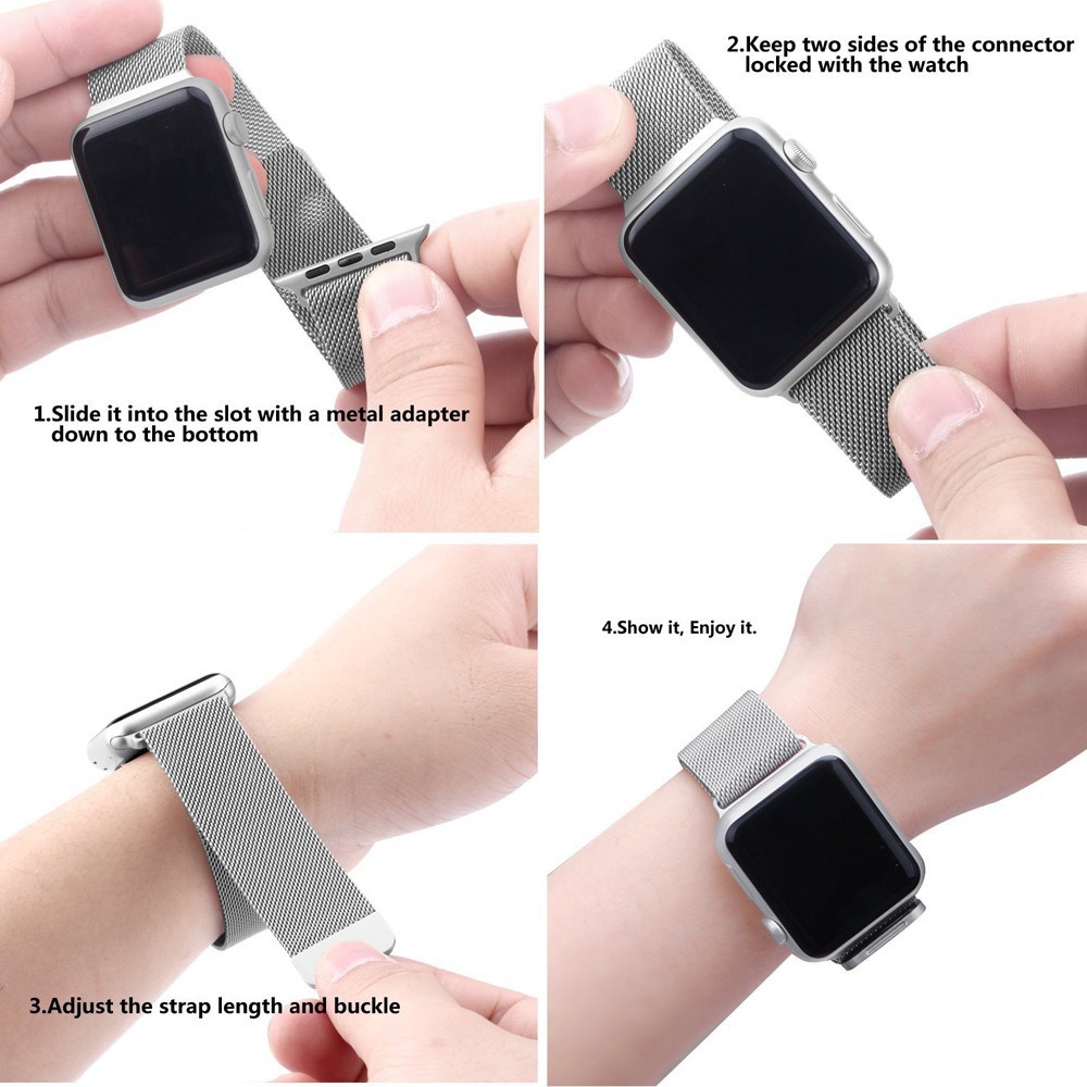 【Apple Watch Strap】Dây đeo kim loại khoá từ tính cho Apple Watch Series 6/se/5/4/3/2 /1 38mm 42mm 40mm 44mm