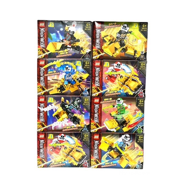 BỘ 8 HỘP NONLEGO LẮP GHÉP MÔ HÌNH NHÂN VẬT NINJA WORLD 98079