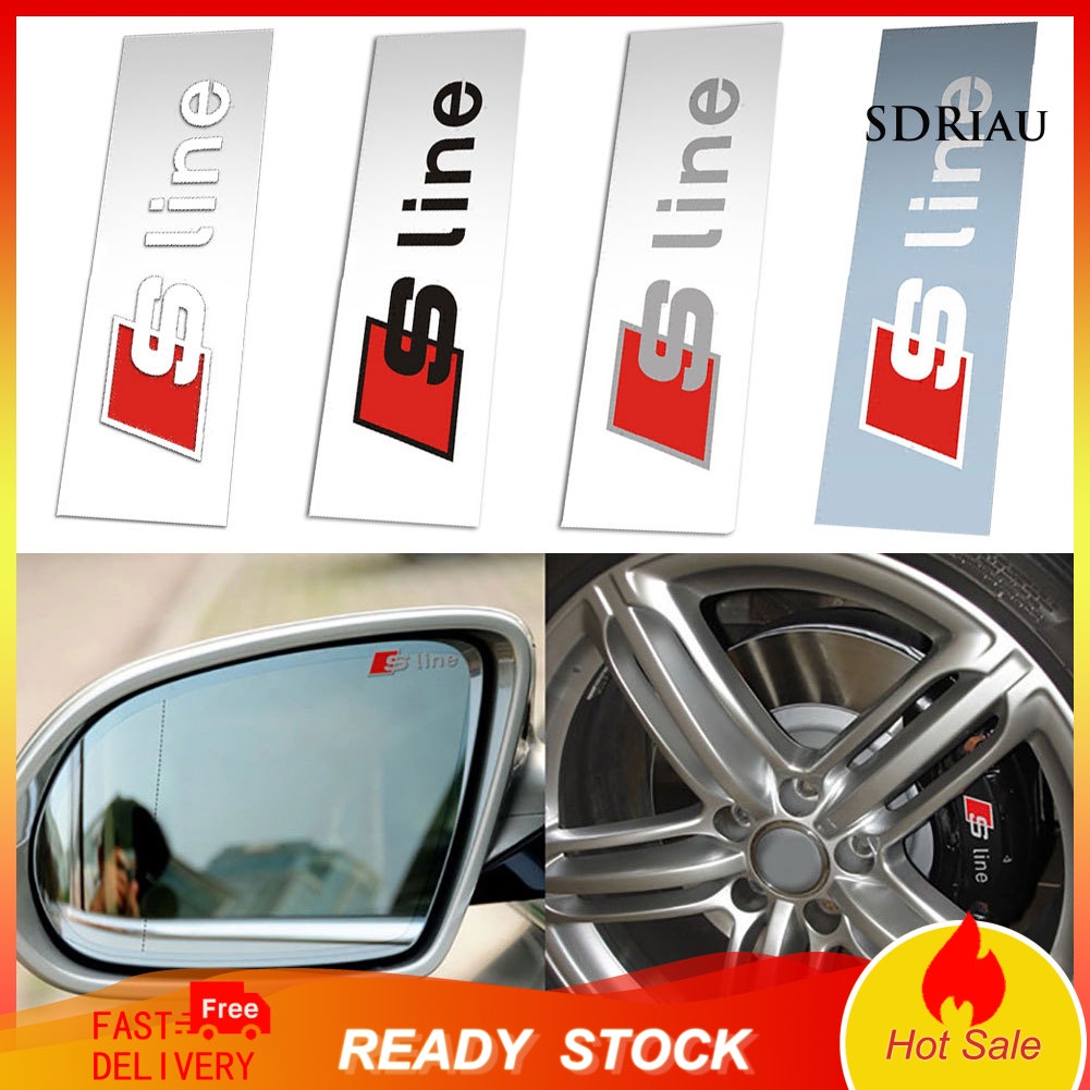 Bộ 6 Miếng Dán Logo S-Line Trang Trí Xe Hơi Audi A1 A3 A4 A5 A6 A7