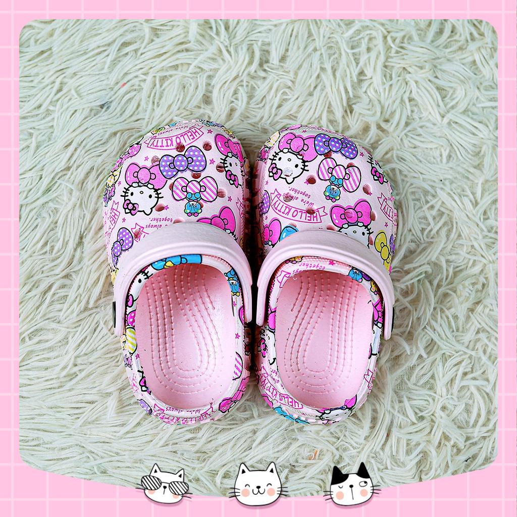 Dép Sục, Quai Hậu Cho Bé Trai Bé Gái In Hình 3D Kitty Siêu Đẹp, Nhẹ Form Chuẩn