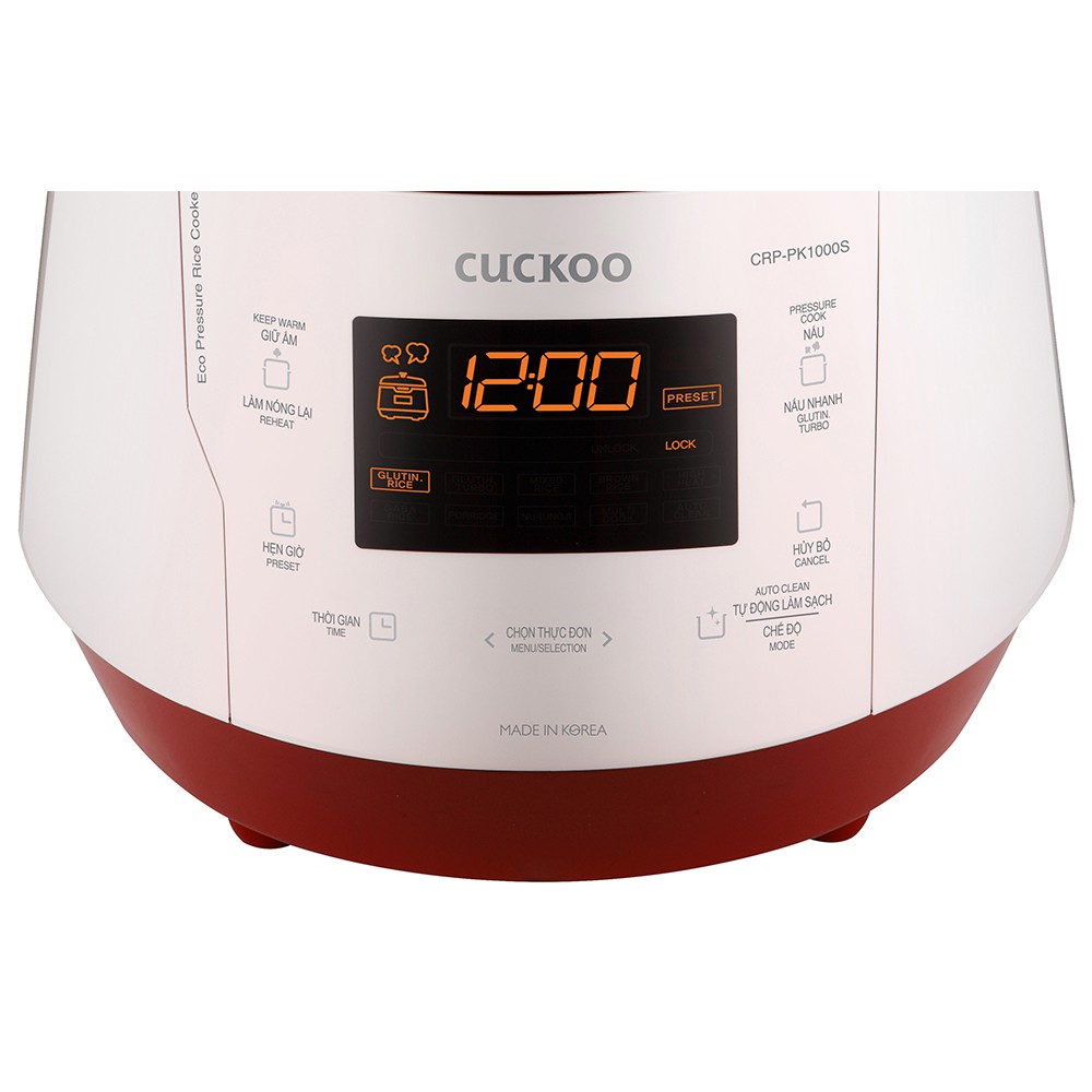 [Mã ELHADEV giảm 4% đơn 300K] Nồi cơm áp suất điện tử Cuckoo CRP-PK1000S - 1.8 Lít