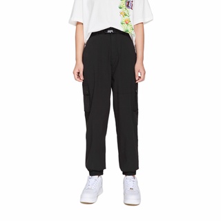 Quần Jogger BOO Nữ Dáng Rộng Vải Gió Phối Túi Hộp Cá Tính Phong Cách Gen Z