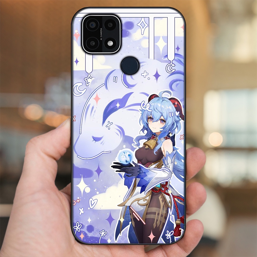 Ốp lưng Oppo A15, A15s viền đen in hình Ganyu Genshin Impact