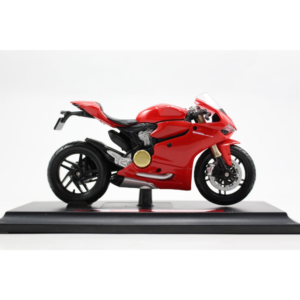 XE MÔ HÌNH MOTO Siêu xe Ducati 1199 Panigale Đỏ - MAISTO tỷ lệ 1:18