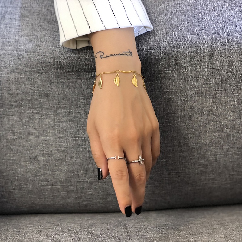 Vnox Vòng Tay Mắt Xích Mảnh Ghép Khối CZ Sáng Bóng Nhiều Lớp Tông Màu Vàng Trang Sức Cho Nữ