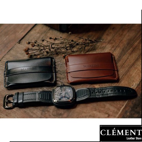 Ví namecard nữ cao cấp, bóp ví da bò thật Clément – CM012 - BH 12 tháng