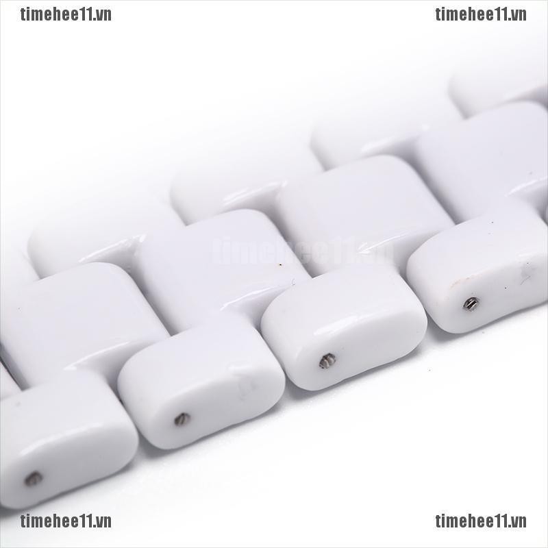 1 Dây Đeo Đồng Hồ Bằng Sứ Màu Trắng 14mm 16mm