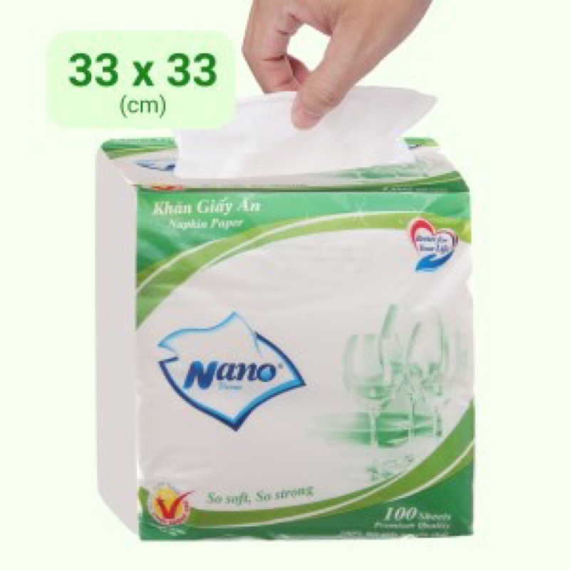 [GIÁ RẺ] Khăn Giấy Vuông Nano 100 tờ