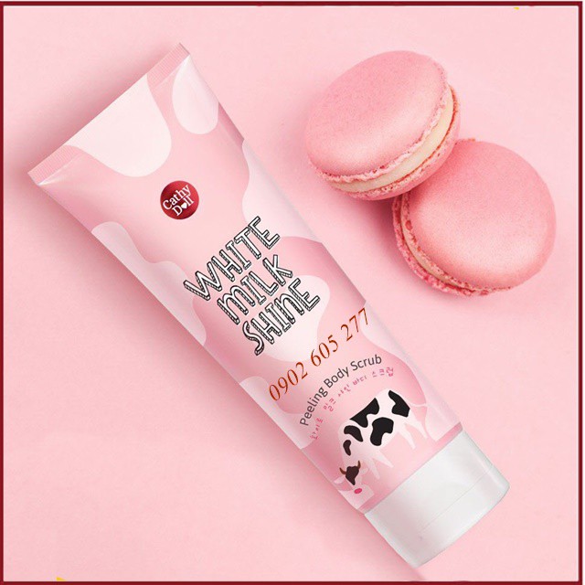 [hàng chính hãng]Tẩy Tế Bào Chết Toàn Thân Trắng Da Sữa Bò Cathy Doll White Milk Shine