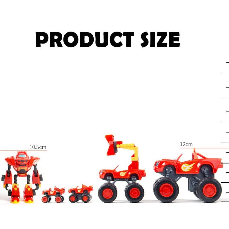 Blaze and the Monster Machine Toys Mô Hình Đồ Chơi Xe Tải Quái Vật Biến Hình Bằng Hợp Kim Có Thể Biến Đổi Cho Bé 4WD